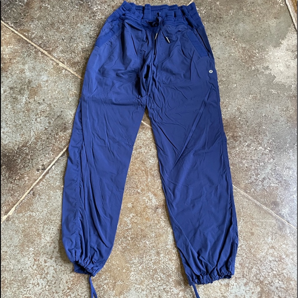 Lulu joggers. Size 12, like a parachute pant material. The tag is not on them